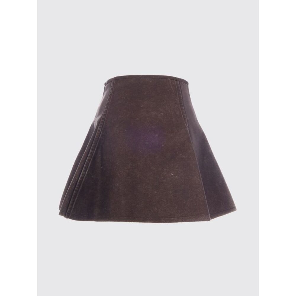 Diesel O-Erina High-Waisted A-Line Polyurethane Mini Skirt With Off-Center Zip - Picture 3 of 3